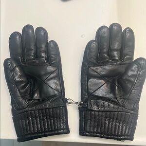 Black Leather   Gloves, size Small or medium